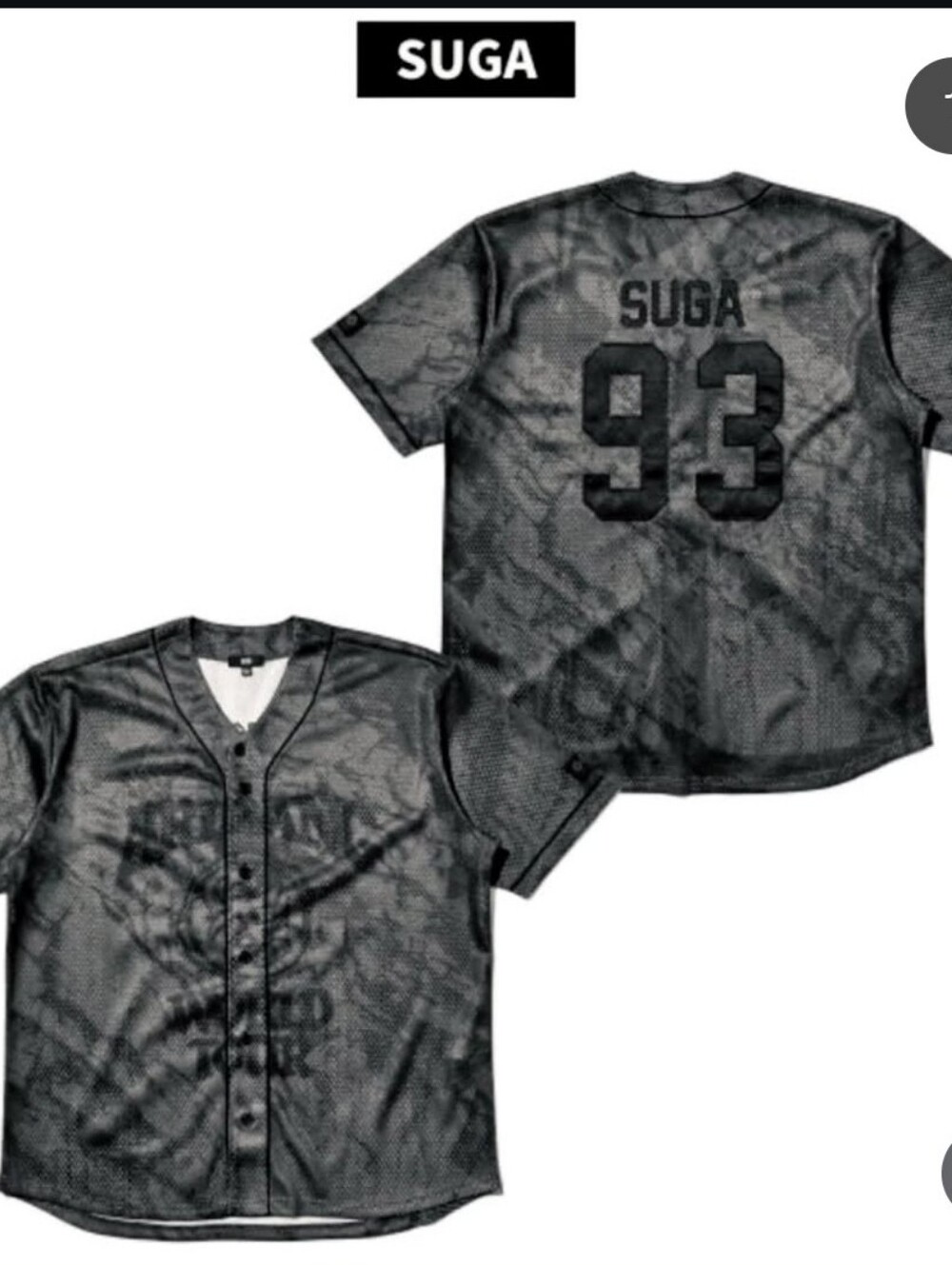 BTS ARIRANG Suga Jersey Tour Official Merch